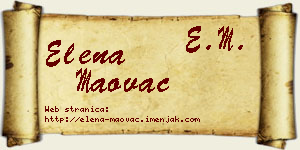 Elena Maovac vizit kartica
